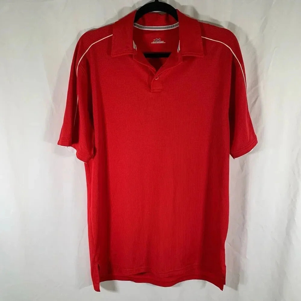 Under Armour Golf Polo Shirt Men's Small Red Short Sleeve 1/4 Button